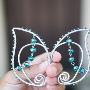 Elemental Gemstone and Glass Beaded Elven Ear Cuffs - Cosplay fairy earcuffs gorgeous Renaissance fair costume