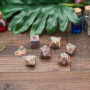 Fairy Forged - DnD Polyhedral Dice Set - TTRPG Dobbelstenen metalen dobbelstenen worden geleverd met metalen dobbelstenen geschenkdoos Dnd kerstcadeau, dnd verjaardagscadeau afbeelding 4