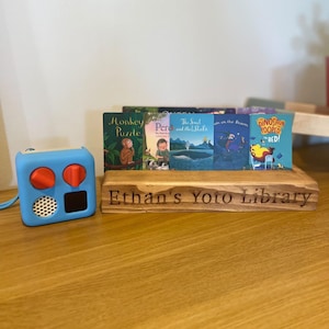 Personalised Engraved Wooden Yoto Story Card Stand Children’s Reading Stand