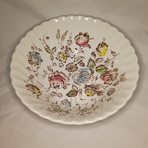 Vintage Staffordshire Bouquet Serving Bowl