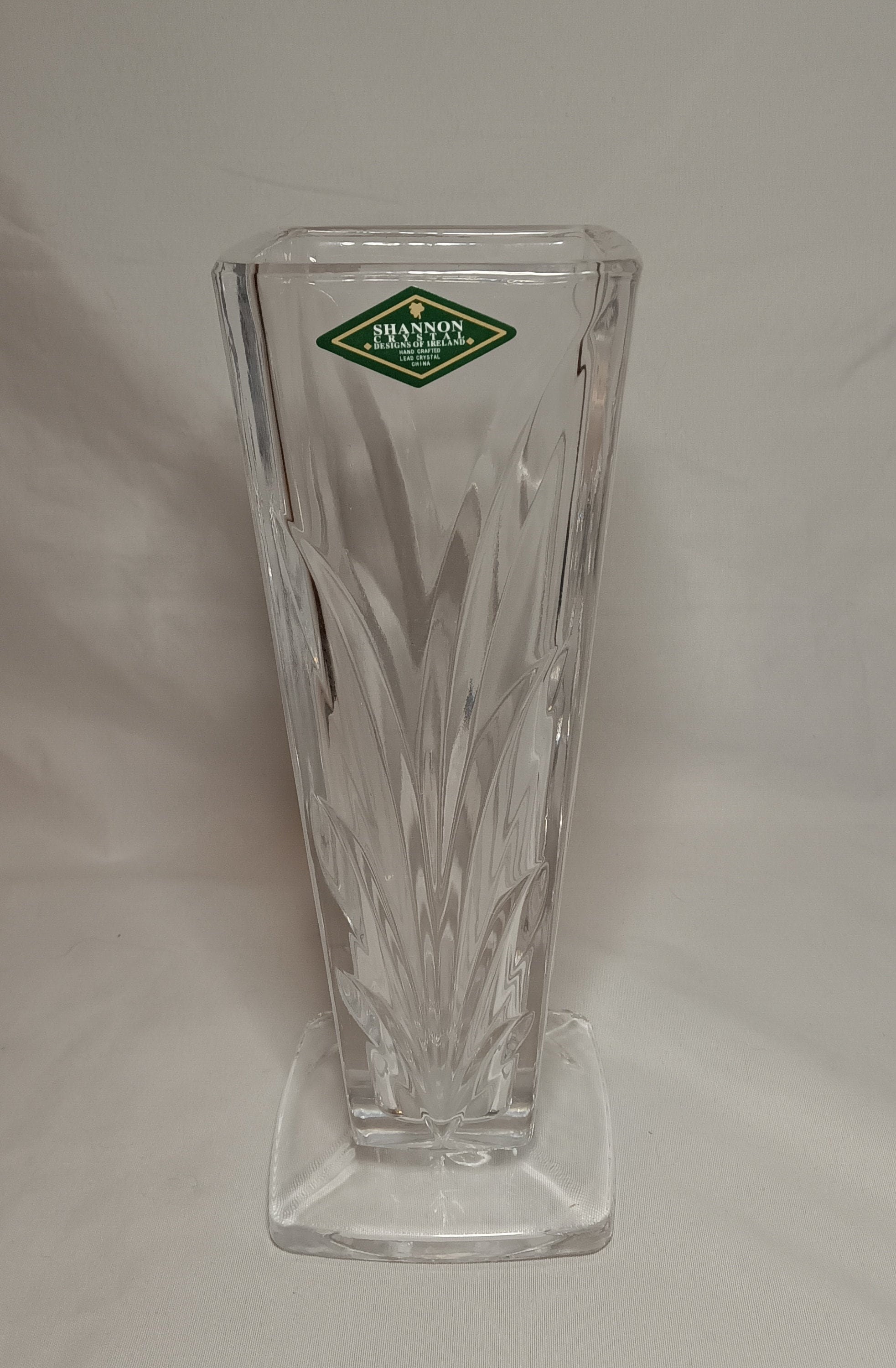 Vintage Shannon Lead Crystal Vase Etsy