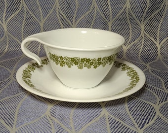 Vintage (1970s) Pyrex Crazy Daisies Tea Cup and Saucer Set (3 sets available)