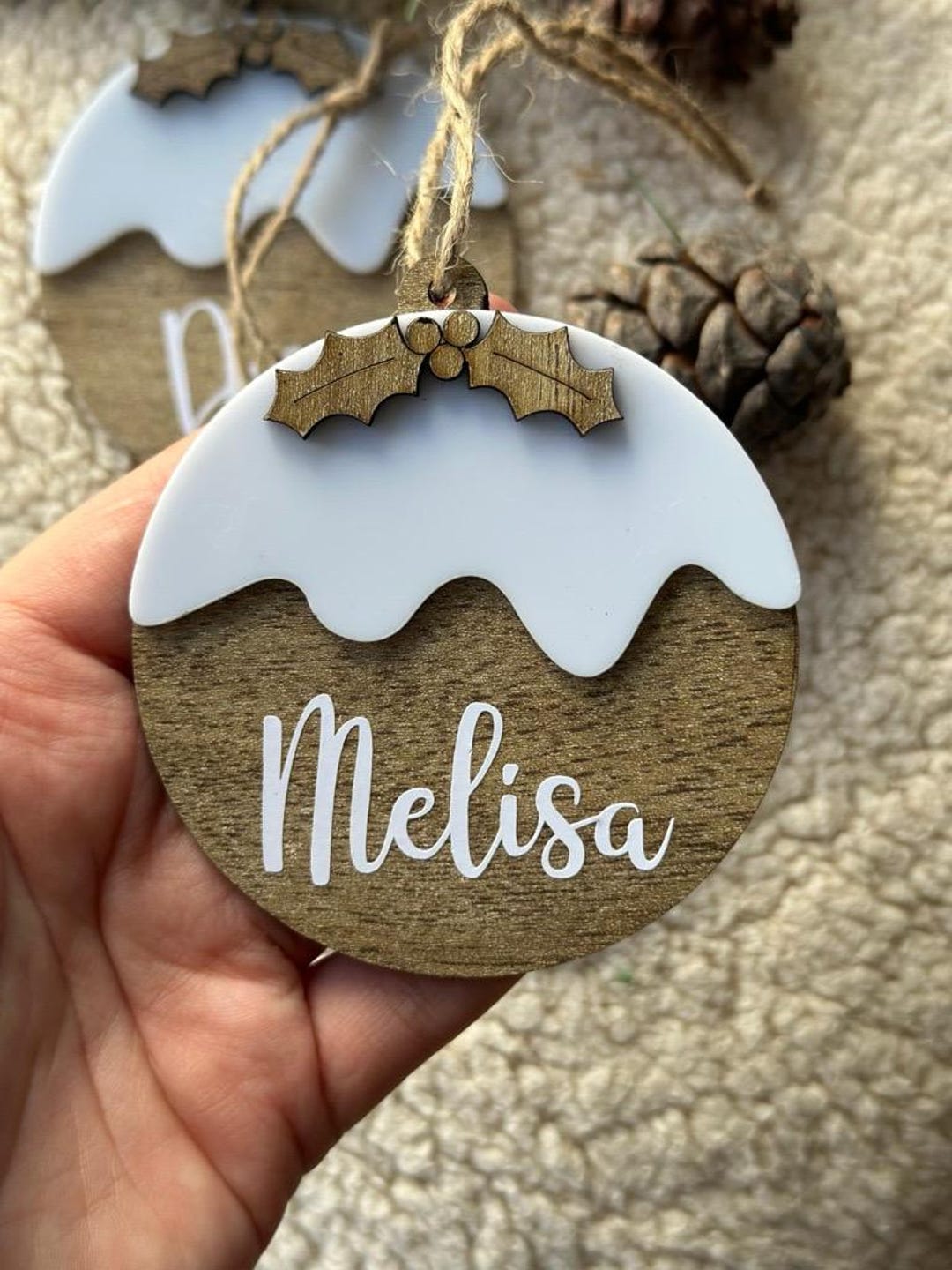 Personalized Wooden Christmas Tree Ornament - Etsy