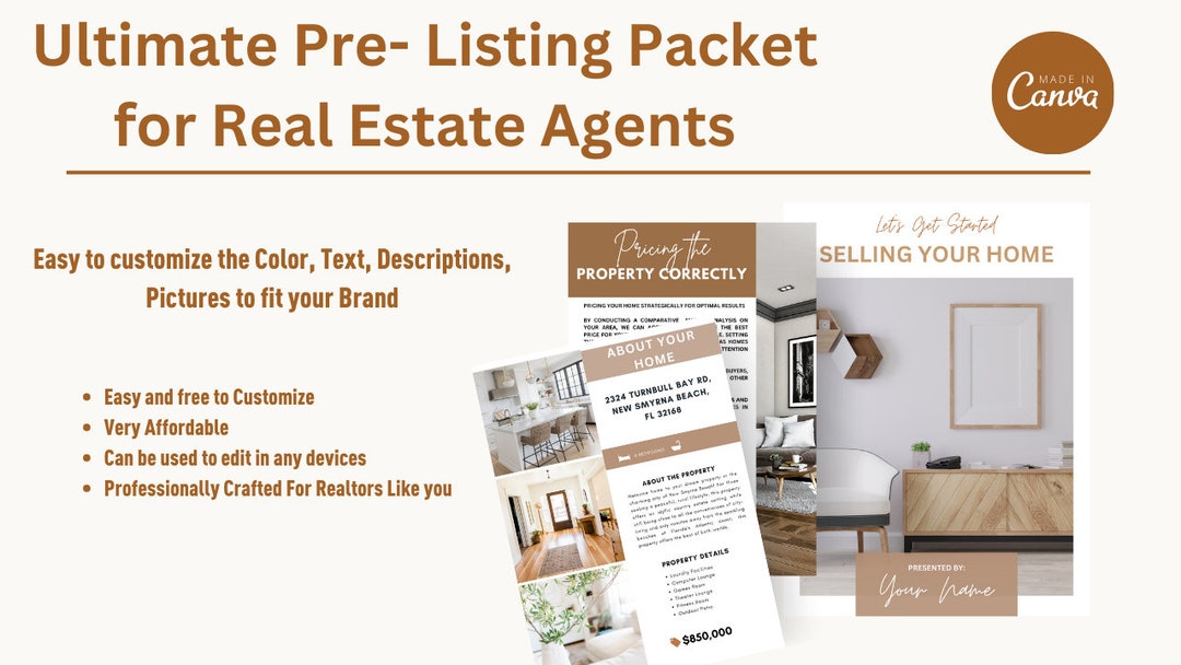 22 page Pre Listing Packet Template Real Estate Editable in Canva Etsy 22 page Pre Listing Packet Template Real Estate Editable in Canva Etsy