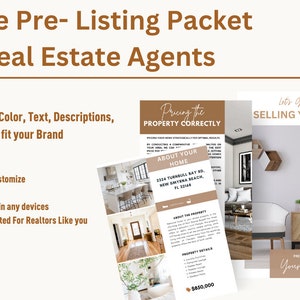 22 -Page Pre Listing Packet Template! | Real Estate | Editable in Canva