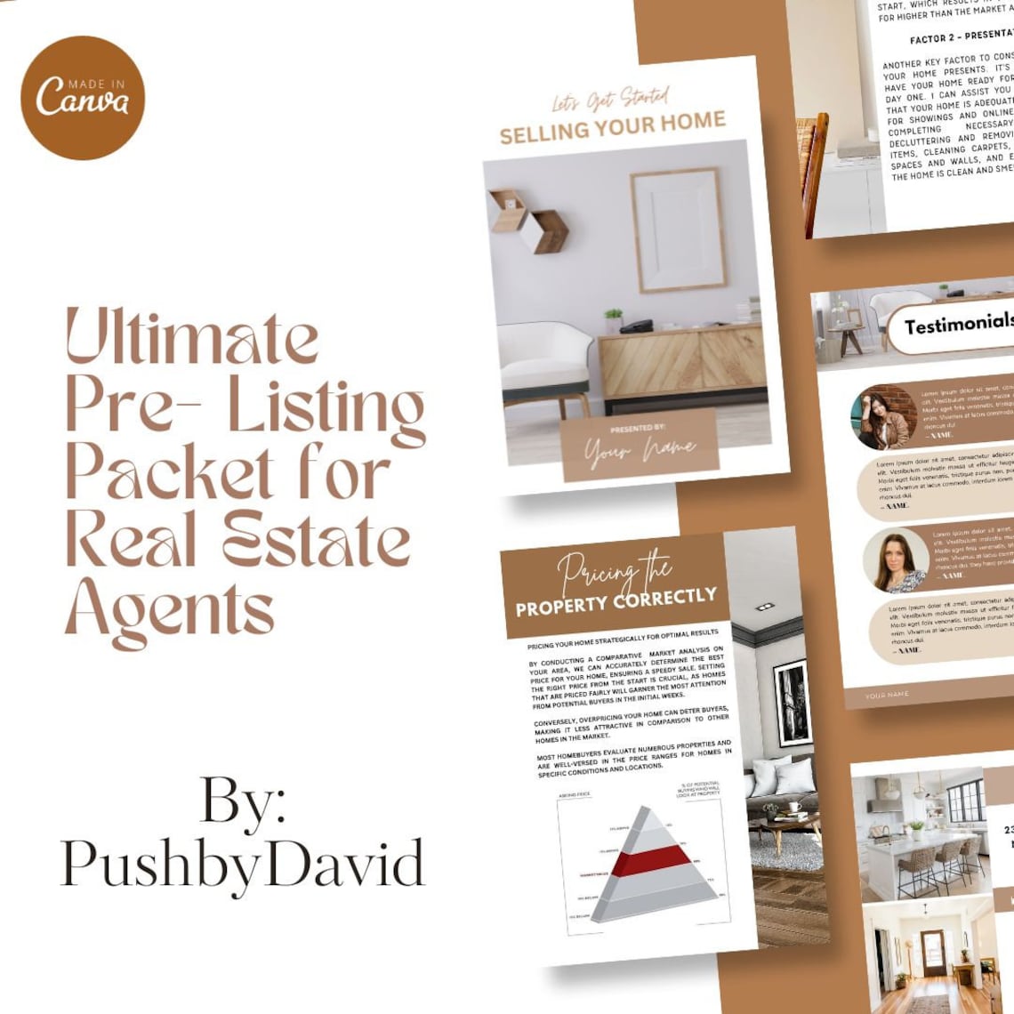 Pre Listing Packet Examples 22 -page Pre Listing Packet Template! | Real Estate | Editable in Canva ...