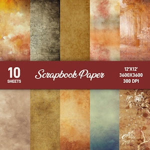 Vintage Paper Collection for Junk Journaling and Scrapbooking - Printable Shabby Pages, Collage Sheets, 12x12 Basic Papers