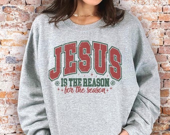 Christmas Sweatshirt Christian Shirts Holiday Shirt Christmas Crewneck Faith Shirt Xmas Sweatshirt Holiday Sweater Merry Christmas Jesus