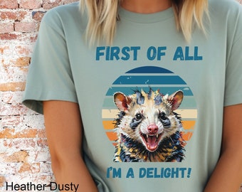 Funny Shirt, Funny Gift, Funny Shirt Gift, Funny Tee Shirts, Funny Tshirt, Funny T-shirt, Funny Tee, First Of All I&#39;m A Delight Funny Tshirt
