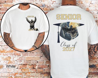 Custom Senior 2027 Sasquatch Tshirt, Weird Comfort Colors Graduation 2027 Shirt, Funny Senior Year Gift, Personalized Senior Gift Tee Shirt