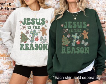 Christmas Sweatshirt Christian Shirts Holiday Shirt Christmas Crewneck Xmas Shirt Xmas Sweatshirt Holiday Sweater Merry Christmas Jesus