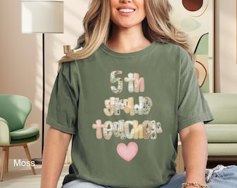 5th Grade Teacher Shirt, Fifth Grade Teacher, Gift For 5th Grade Teacher, Back to School Teacher Gift, Comfort Colors® 5th Grade Teacher Tee