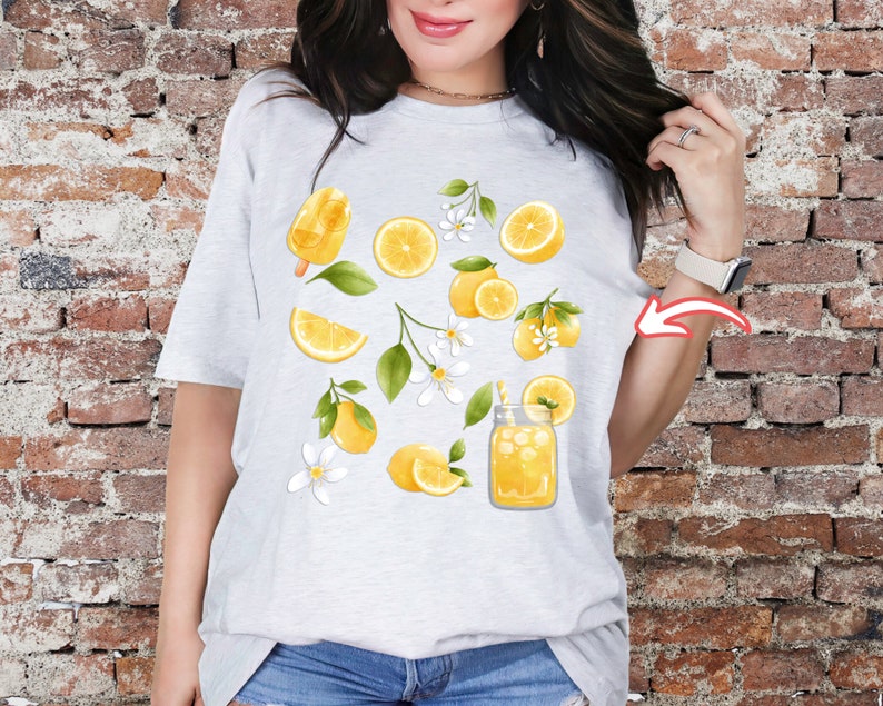 Summer Lemon Shirt, Lemon Collage, Lemons, Summer Tshirt, Cottage Core, Cottagecore Vintage Tee, Cottagecore Collage Shirt, Summer Gift Tee Ash