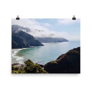 Poster, Oregon Coast, View from Heceta Head Lighthouse