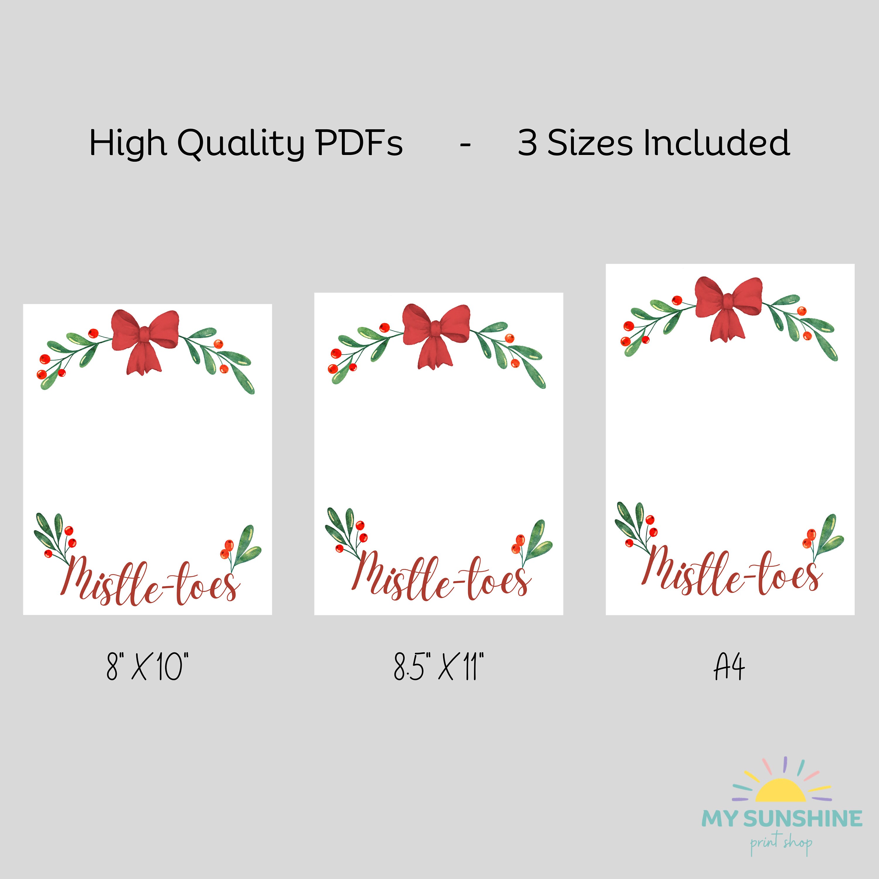 Mistle-toes / Christmas Holiday Art Craft / Footprint Handprint / Foot ...