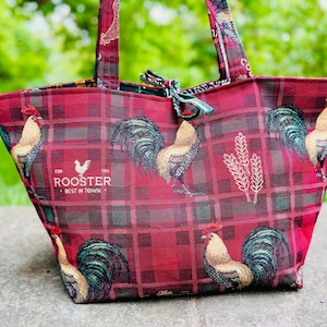 ToteBag Rooster Tragetasche Strandtasche Shopper XXL mit Innenfächern Chicken Farmlife