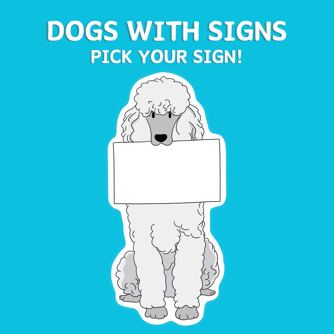 Standard Poodle Spoo Dog Cute Water Resistant Vinyl Sticker for Laptops