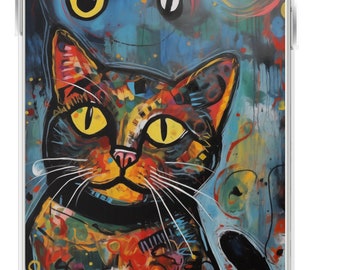 Cat Phone Case, Funky Cat Phone Case, Cat iPhone Case, iPhone Case, Clear Case for iPhone®Clear Case for iPhone®