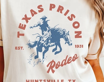 Texas T-Shirt,Texas Comfort Colors T Shirt, Texas Prison Rodeo T-Shirt, Rodeo Tshirt, Texas Tshirt, Cowboy shirt, Cowgirl Shirt