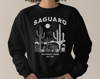 Cozy Saguaro Park Sweatshirt,Saguaro National Park Sweatshirt, Vintage Inspired Saguaro National Park, Camping Sweatshirt, Vintage Arizona