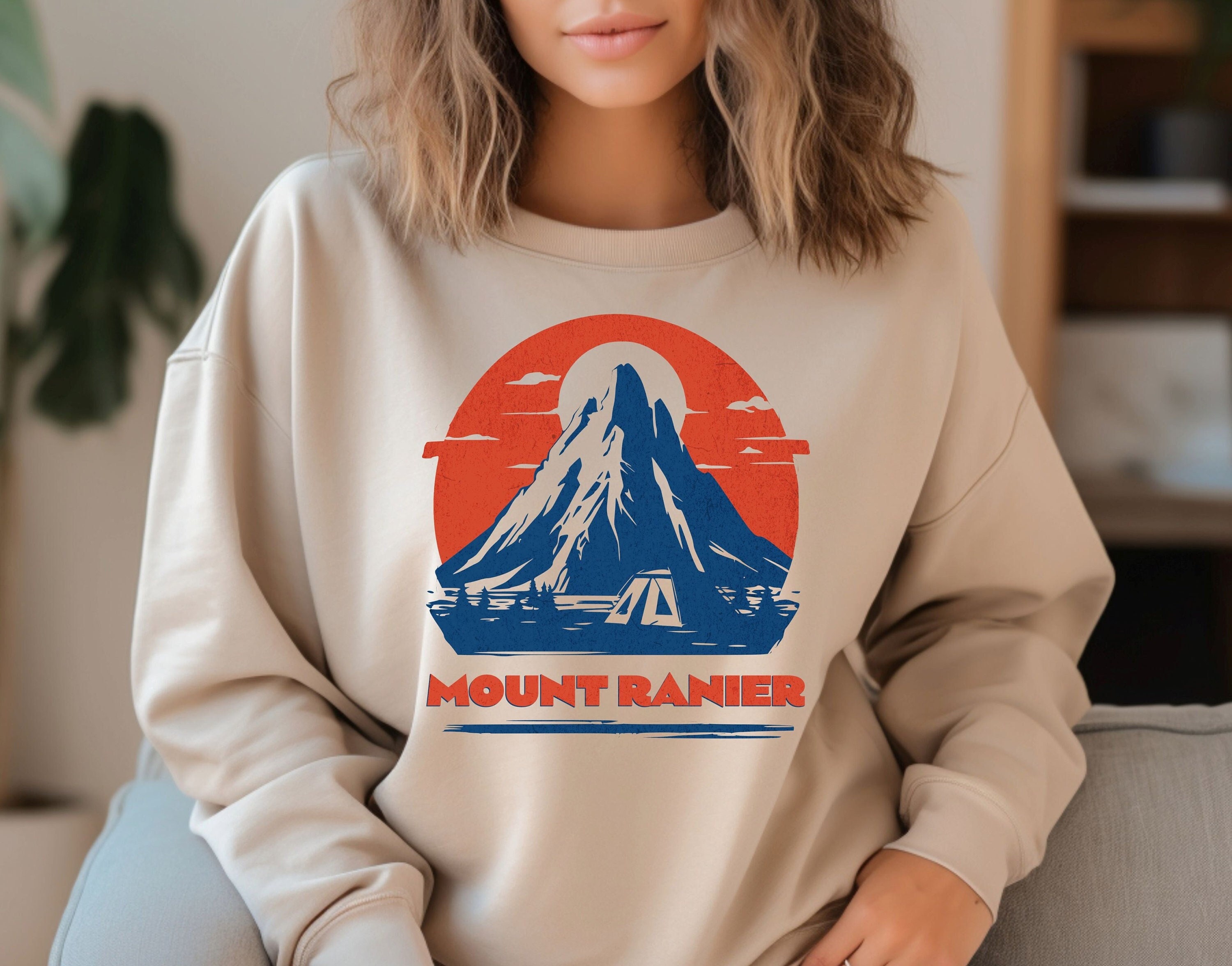 Mt Rainier Sweatshirt Tanmt. Rainier National Park Vintage - Etsy Canada
