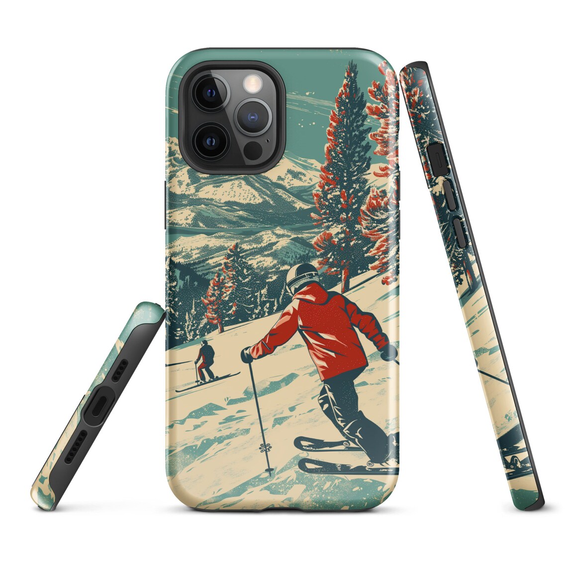 Skiing iPhone Case, Tough Phone Case for Iphone® Vintage Ski ,iphone