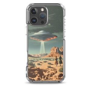 UFO iPhone Case, Alien Phone Case, UFO Phone Case, Mid Century Modern Phone Case, Alien iPhone Case, Clear Case for iPhone