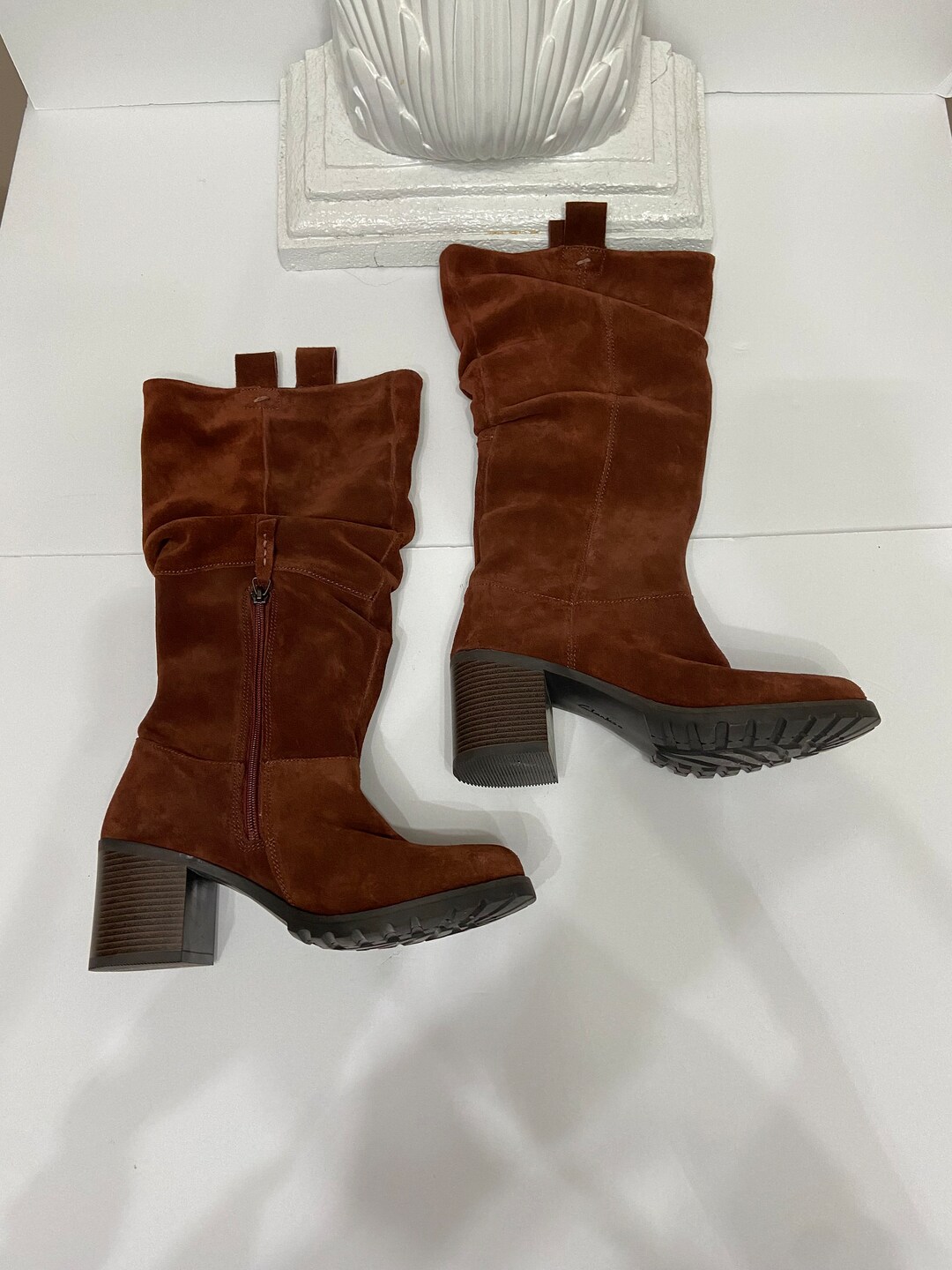 clarks black suede boots