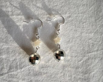 Mirrorball Earrings | Harry Styles Inspired Disco Discoball Silver Earrings | Sparkly Concert Earrings