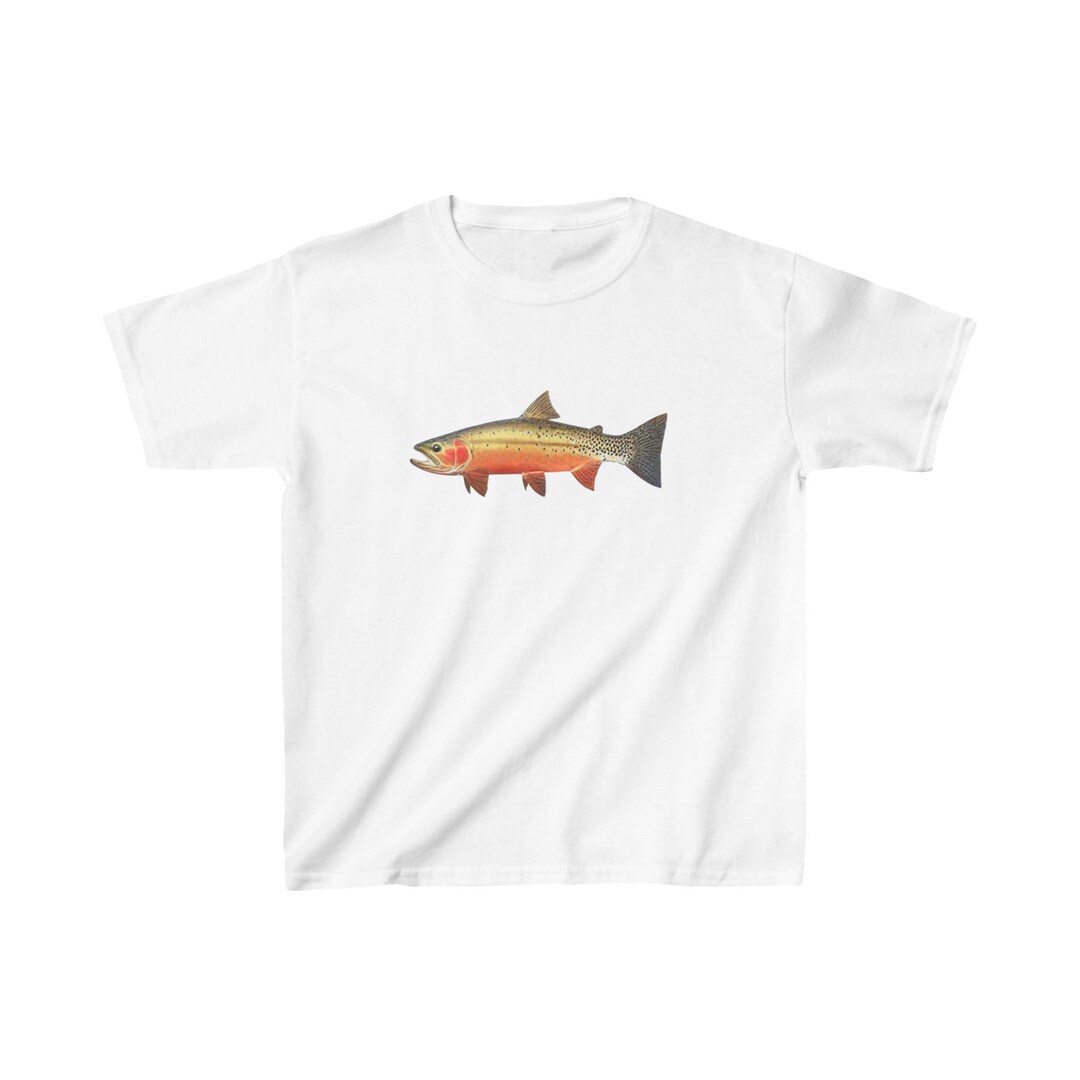 Claire and Charlie Boys Light Blue Knit Long Sleeved Shirt - Trout Fishing