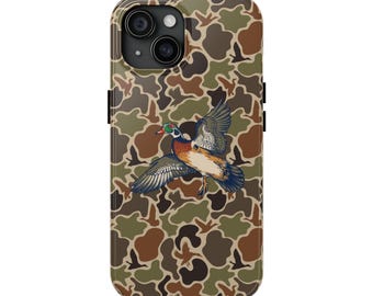 Holz Ente Camo Flying Duck-Telefon-Hülle