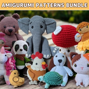Crochet Patterns Bundle, Amigurumi pattern, Tutorial PDF With Instructions, Beginner Friendly Patterns, Reversible crochet dolls