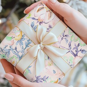 Lotus Flowers, Floral Wrapping Paper Sheets, Luxury, Romantic, Aesthetic, Indian, Wedding, Anniversary,  Birthday, Baby Shower Gift Wrap