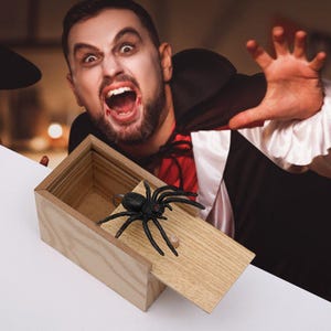 Spider Prank Scare Box – Funny Gag Toy & Halloween Joke Gift