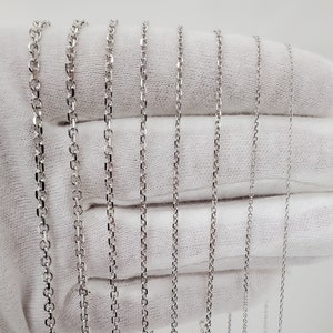 White Gold Chain Etsy
