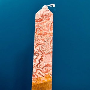 Rare PINK Crazy Lace Agate Tower