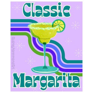 Margarita Bar Cart Cyfrowy wydruk artystyczny