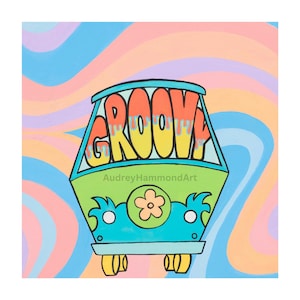 Groovy Van Print