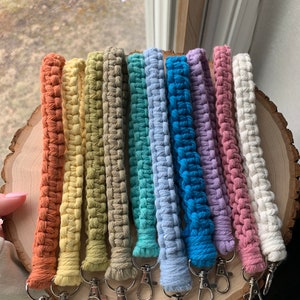 Macrame Straight Knot Wristlets | Macrame Wristlet | Straight Knot Wristlet | Keychain