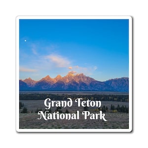 Majestic Grand Teton National Park Scene Fridge Magnet- Travel Souvenir.