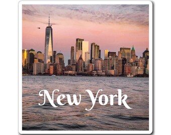 Brooklyn Bridge & World Trade Center Magnet – 3.5x2.5 Inch Sepia NYC Skyline Souvenir By ArtMalore - View #2