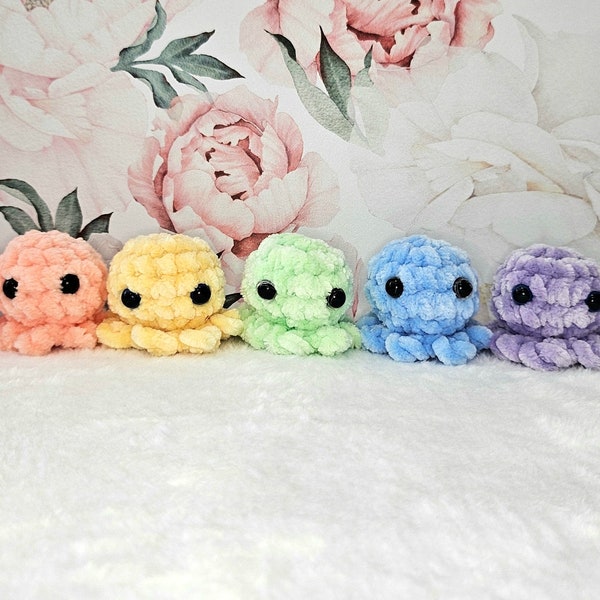 Crochet Pocket Octopus | Crochet Tiny Octopus | Crochet Mini Octopus | Crochet Small Octopus | Pastel Octo | Mini Octo Plush