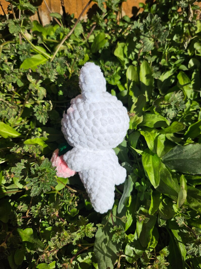 Crochet Bunny with Strawberry Bunny Plushie Stuffed Toy Bunny Crochet Rabbit Stuffed Animal Rabbit Rabbit Plush image 2