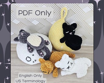 Celestial Catnap Crochet Pattern | PDF Crochet Pattern | Cat and Moon Crochet Pattern