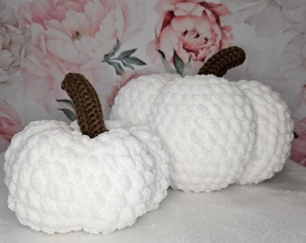 Crocheted Pumpkins | White Pumpkins Decor | Amigurumi Pumpkins | Pumpkins | Pumpkin Decor | Pumpkin Plush | Pumpkin Plushies