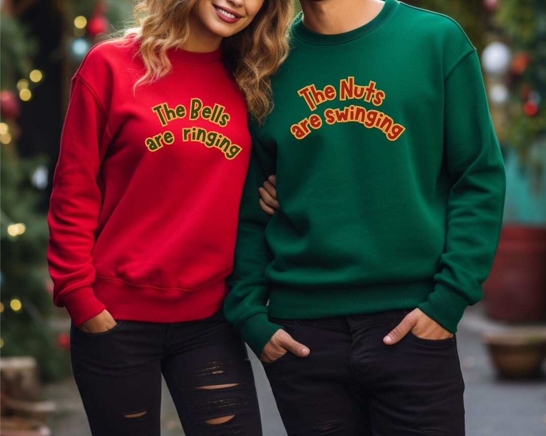 Matching Couple Hoodies Christmas Couple Sweaters Funny Etsy