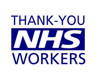 Thank-you NHS Charity Modern Car/Van Sticker Nurse/Doctor Window wall Hospital