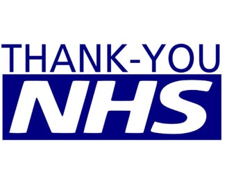 Thank you NHS Charity Modern Car/Van Sticker Nurse/Doctor Window wall Hospital