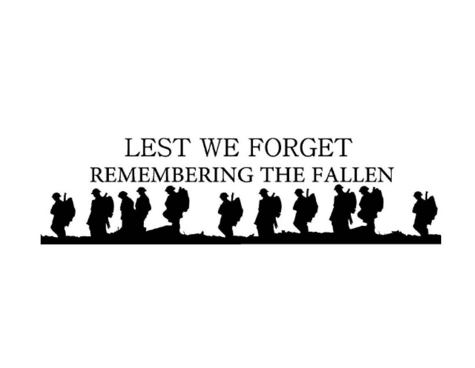 Lest We Forget Heroes Stood - Military Charity Vinyl Sticker for Cars
