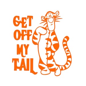 Teigetje stap van mijn staart sticker/sticker auto/busje/raam/muur grappig/camper/surfen!!!